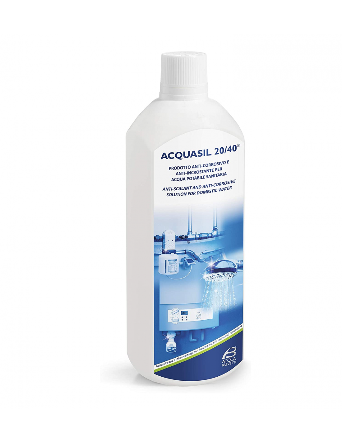 Polifosfato liquido Acquasil 20/40 Acquabrevetti anticalcare per dosatori  caldaia